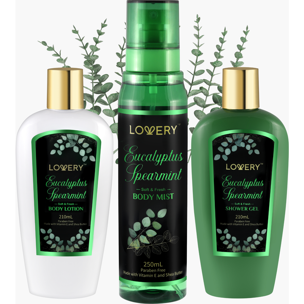 Lovery Eucalyptus Spearmint Bath And Body Travel Set In Multi