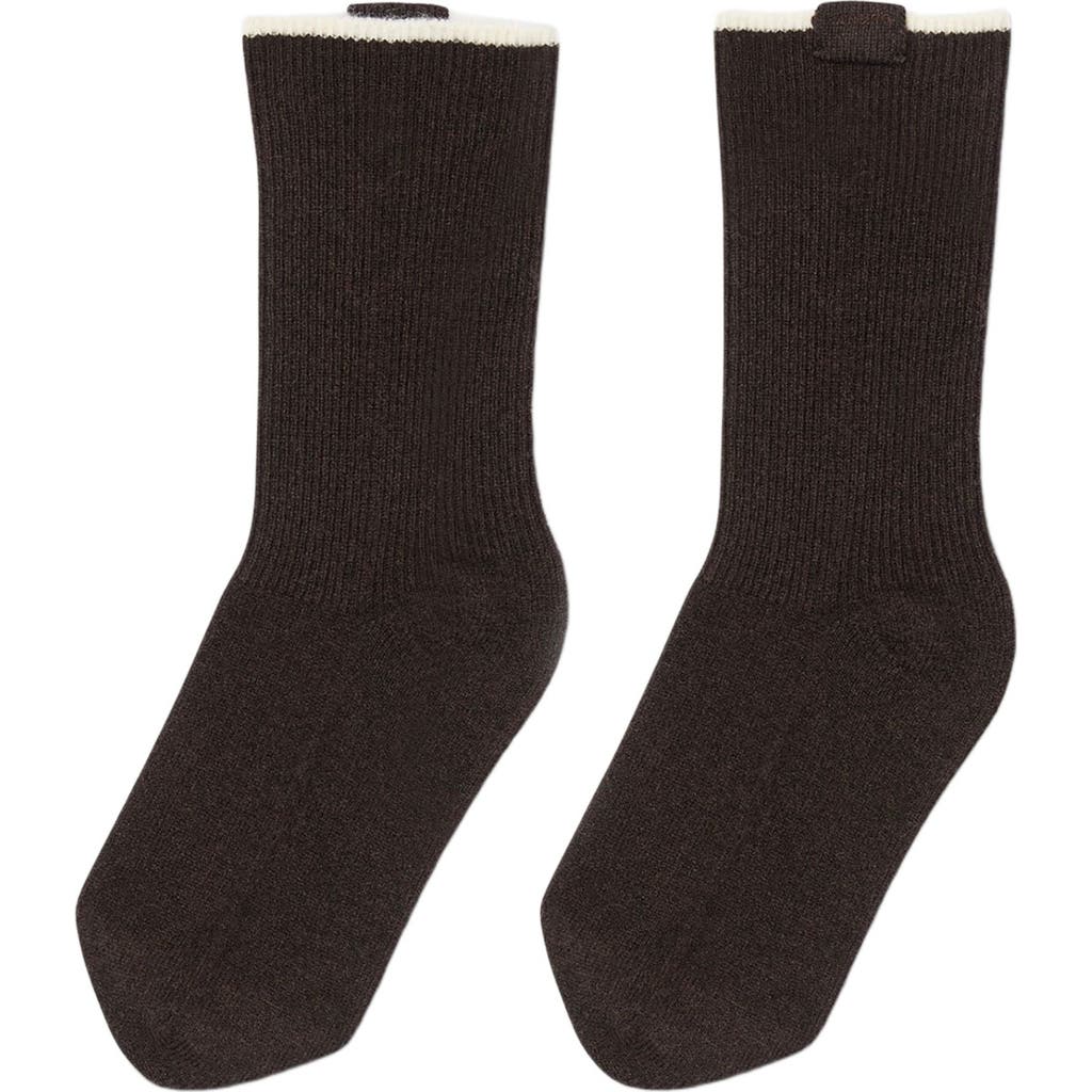 Sandro Two-tone Knee-high Socks In Brown