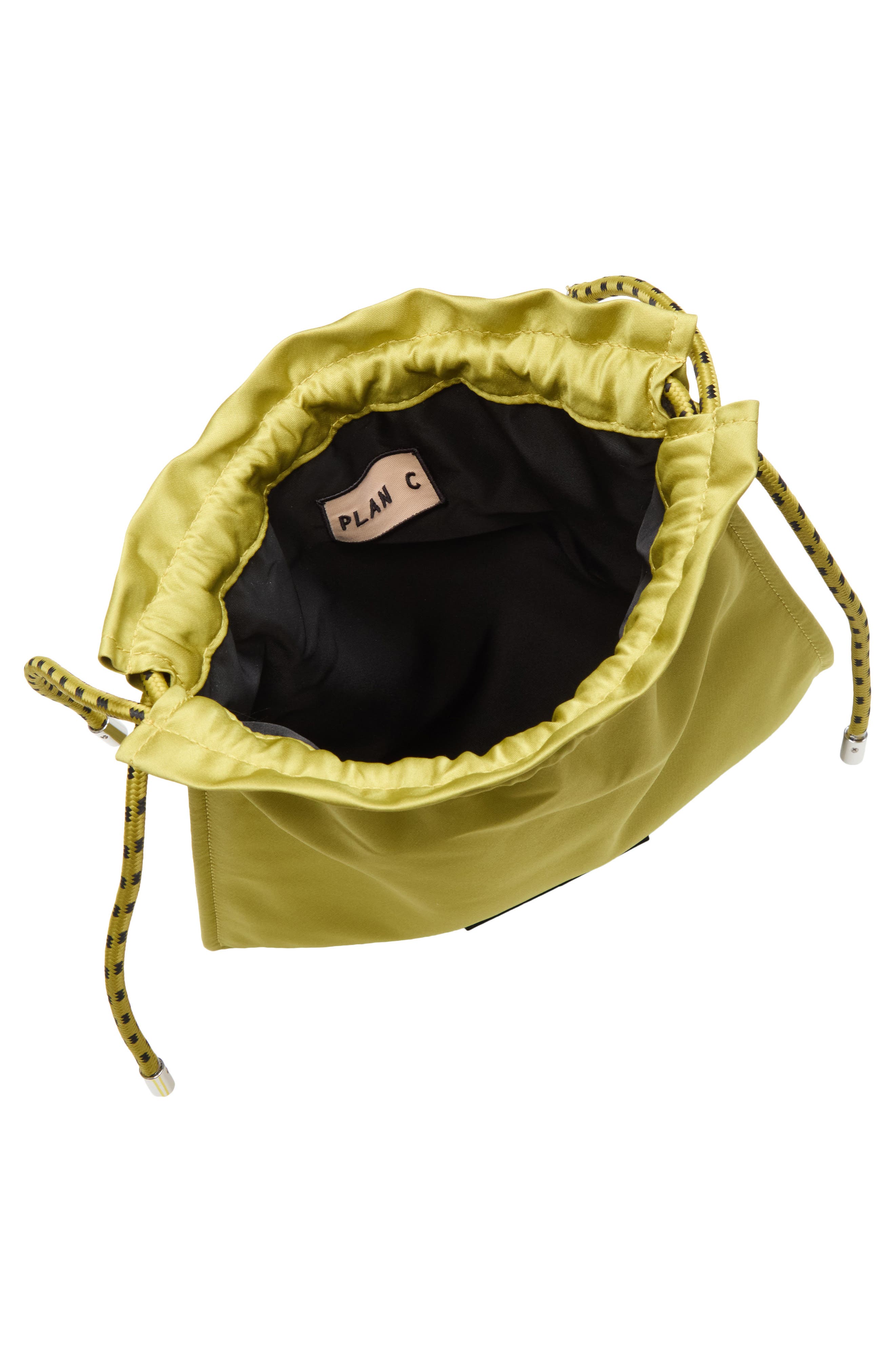 Satin Bucket Bag, Alternate, color, CITRON