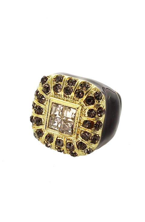 Crystal & Resin Cocktail Ring