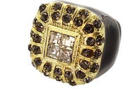 OLIVIA WELLES Crystal & Resin Cocktail Ring