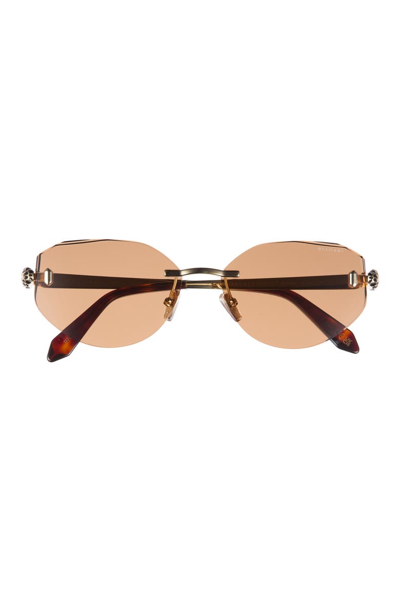 Serpenti Forever Rimless Square Sunglasses, Main, color, GOLD/ ROVIEX