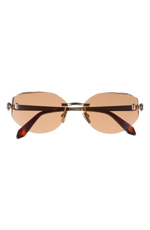 Serpenti Forever Rimless Square Sunglasses