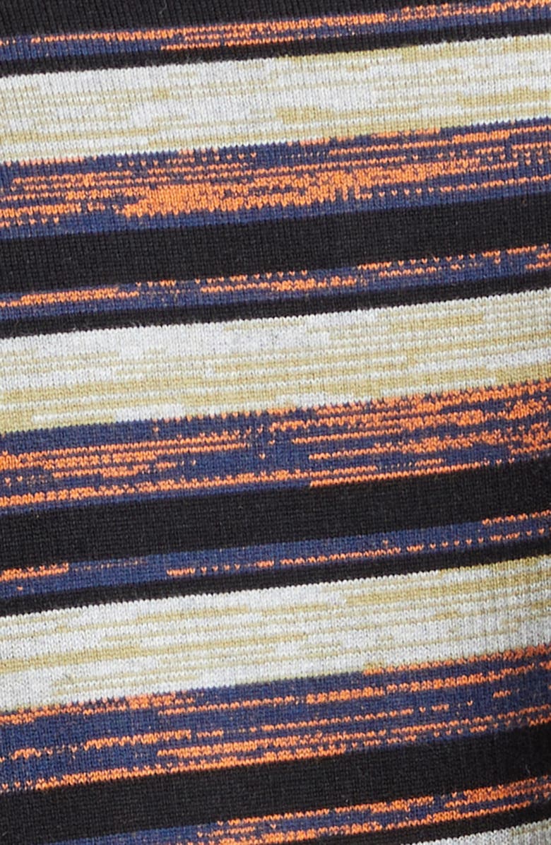 Waste Yarn Project Matt Space Dyed Stripe One of a Kind Shirt Jacket, Alternate, color, Black Multi