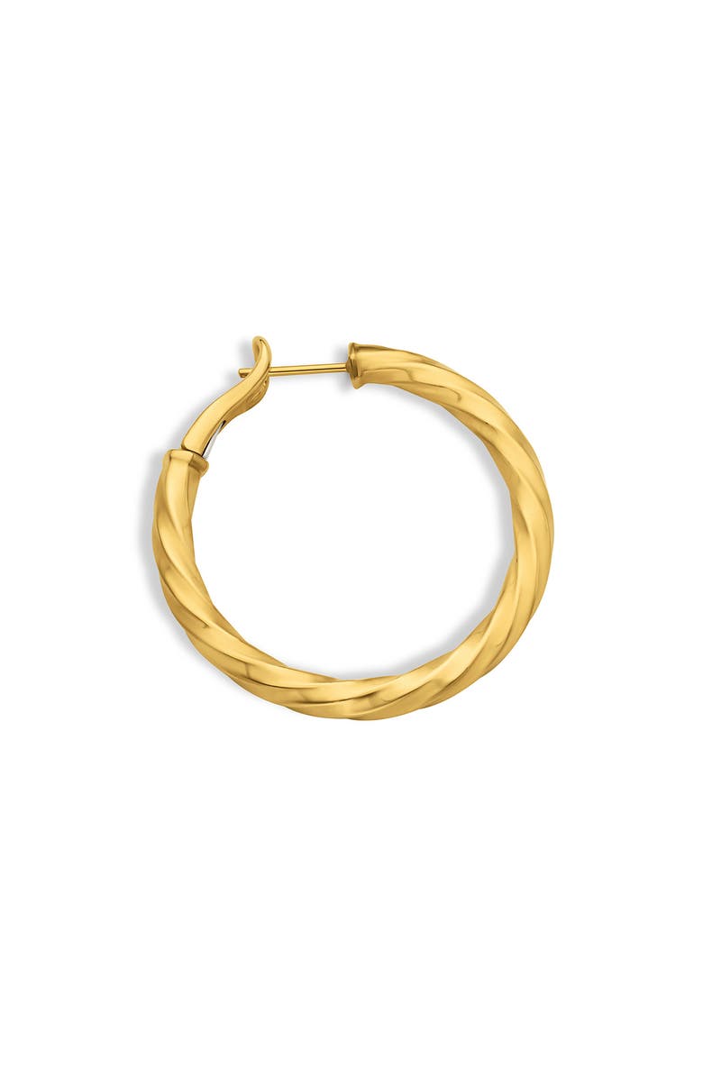David Yurman Cable Edge<sup>™</sup> Hoop Earrings in Recycled 18K Yellow Gold, Alternate, color, 18K Gold Recycled
