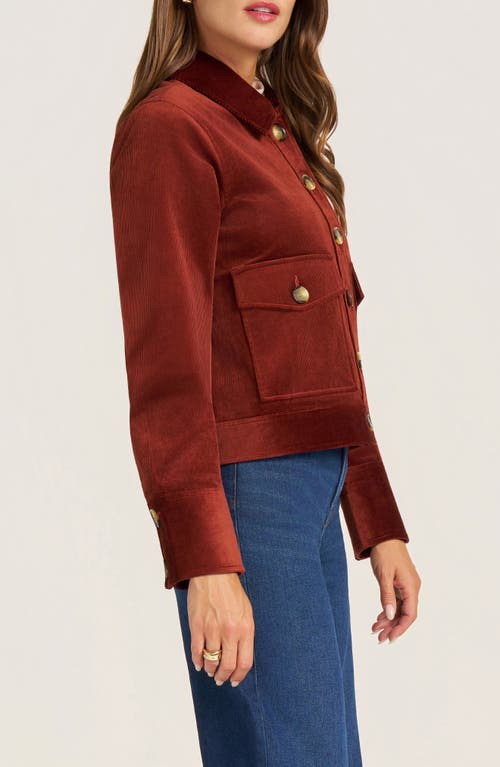 Matty M . Jeri Cotton Blend Corduroy Jacket In Brown