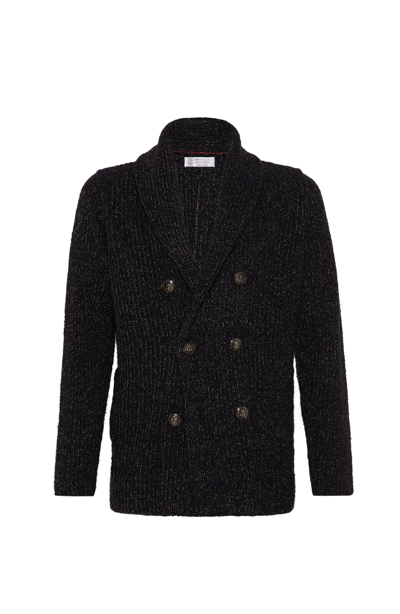 Brunello Cucinelli One-and-a-half breasted cardigan, Main, color, Black