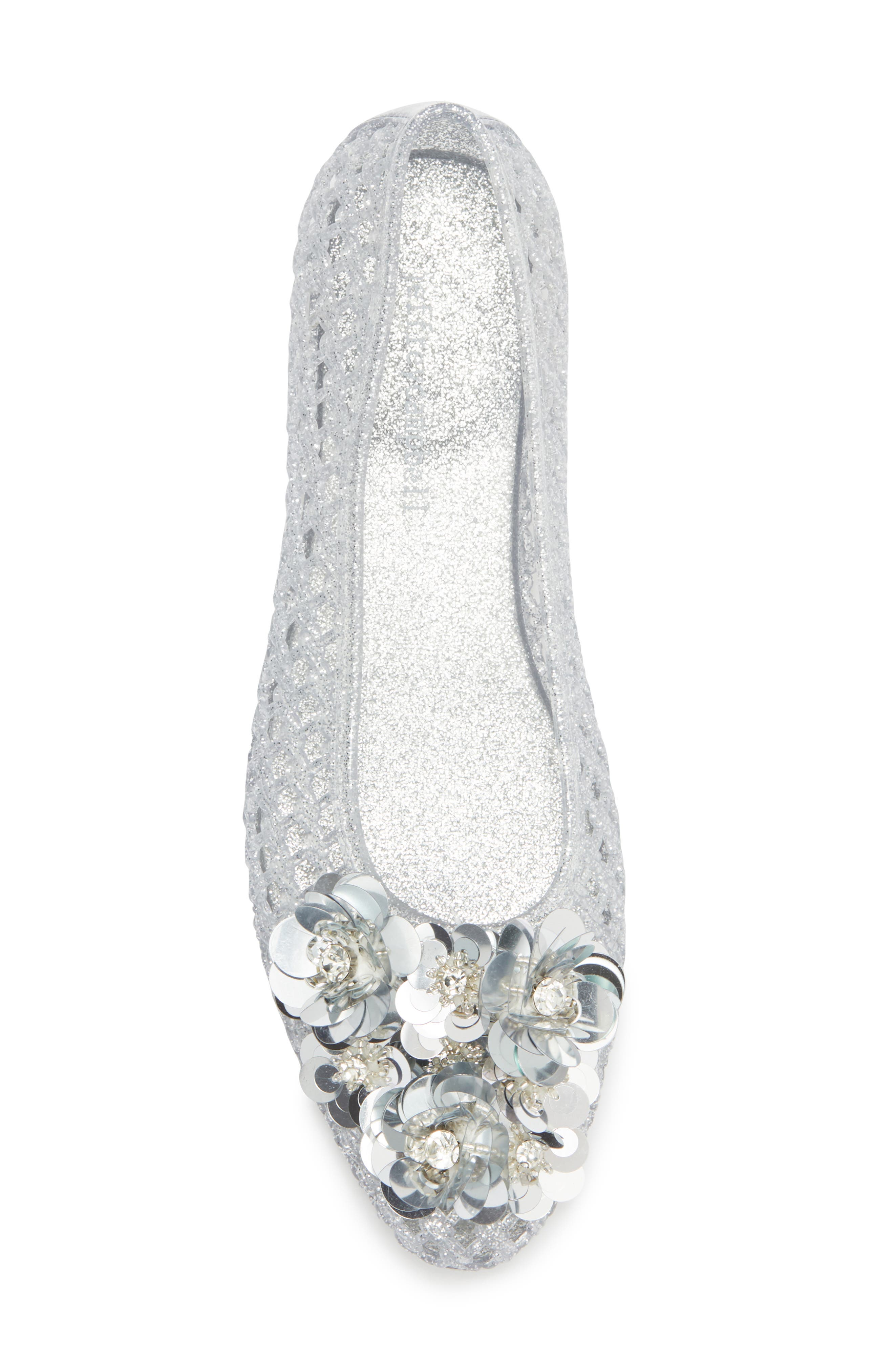 Jeffrey Campbell Kaiz Jelly Flat, Alternate, color, Silver Glitter Silver