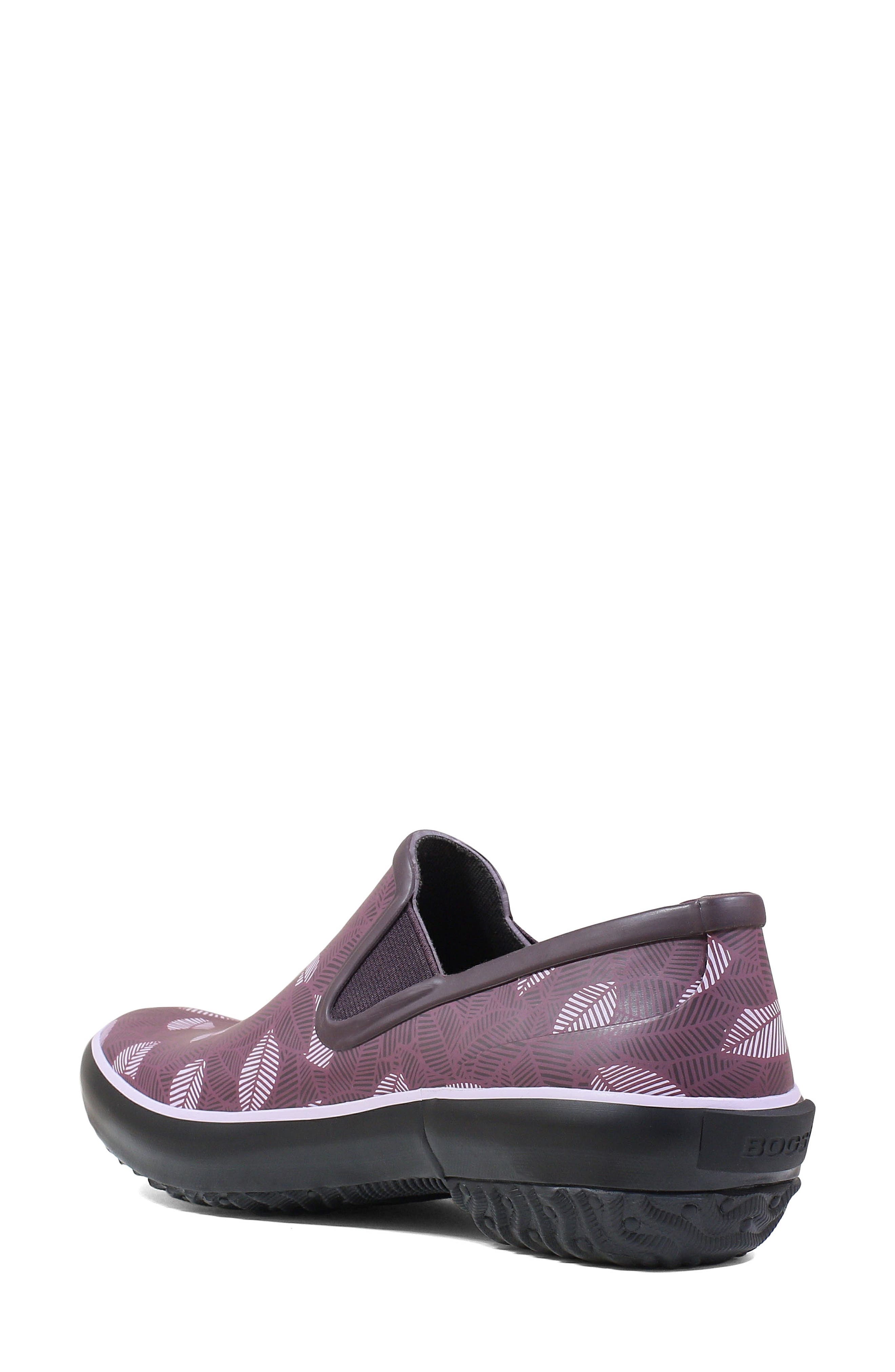 Patch Waterproof Slip-On Sneaker, Alternate, color, RAISIN