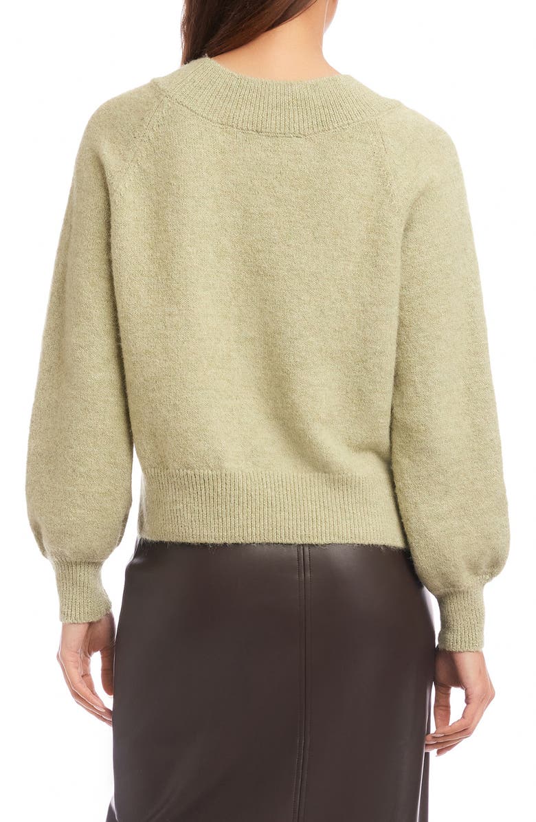 FIFTEEN TWENTY Heather V-Neck Sweater, Alternate, color, Olive