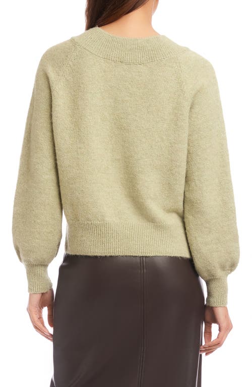 Fifteen Twenty Heather V-neck Sweater In Green