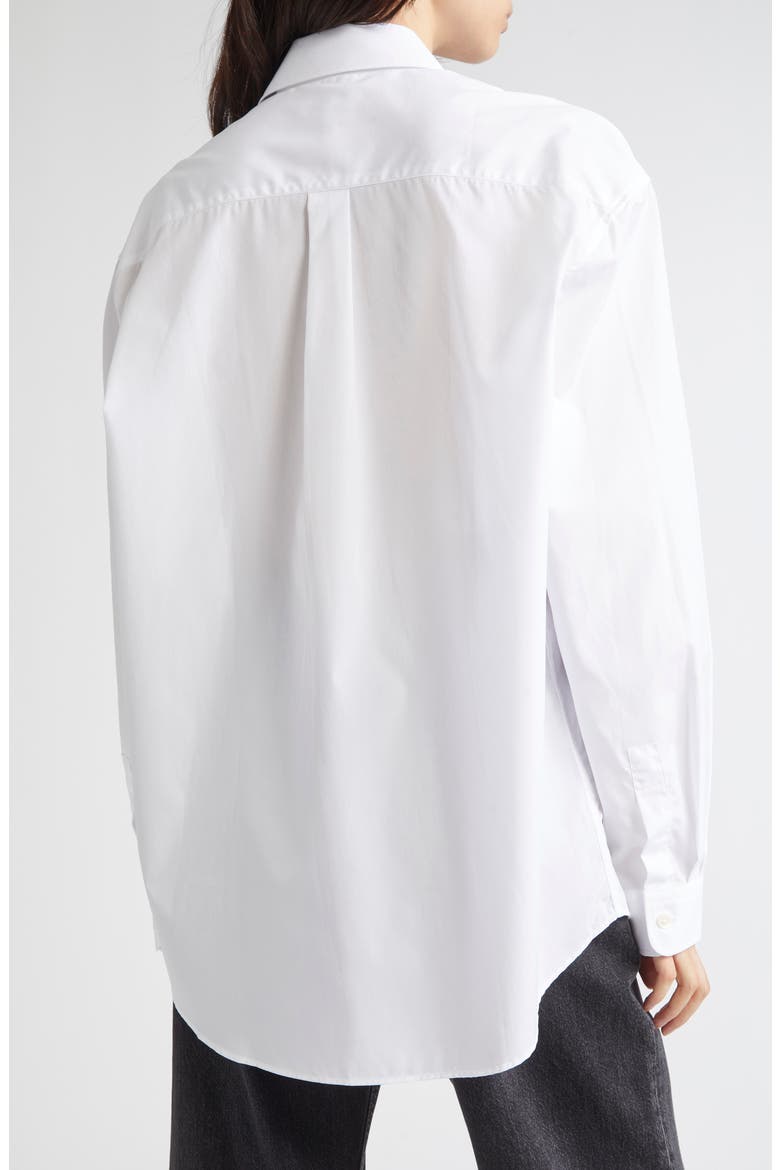 Vendome Oversize Cotton Poplin Button-Up Shirt, Alternate, color, OPEN WHITE