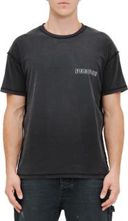 PURPLE BRAND Textured Inside Out Cotton Graphic T-Shirt