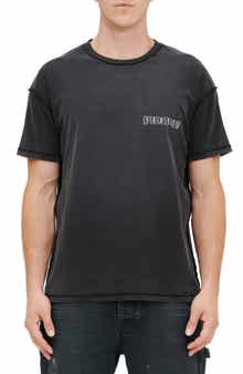 PURPLE BRAND Textured Inside Out Cotton Graphic T-Shirt