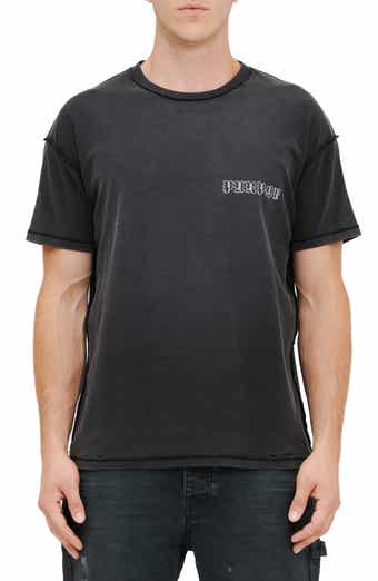 PURPLE BRAND Textured Inside Out Cotton Graphic T-Shirt