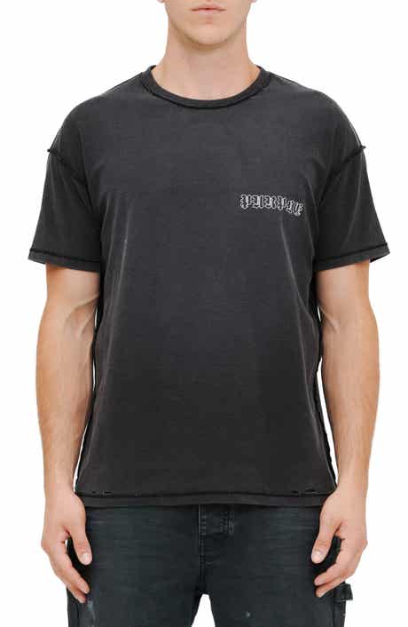 PURPLE BRAND Textured Inside Out Cotton Graphic T-Shirt