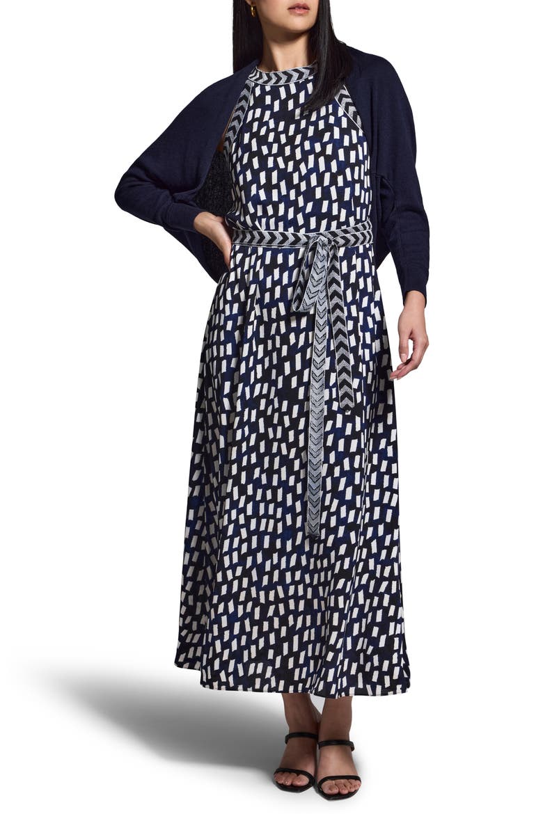 Cotton Blend Shrug Cardigan, Alternate, color, DARK INDIGO