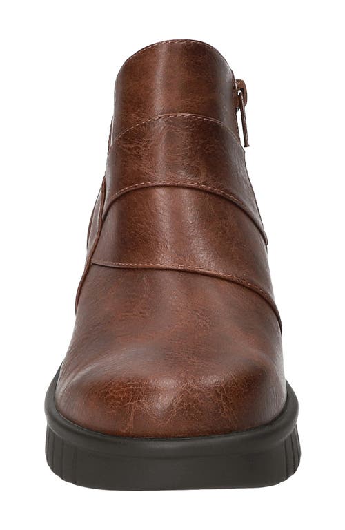 Easy Street Rayleen Wedge Bootie In Brown