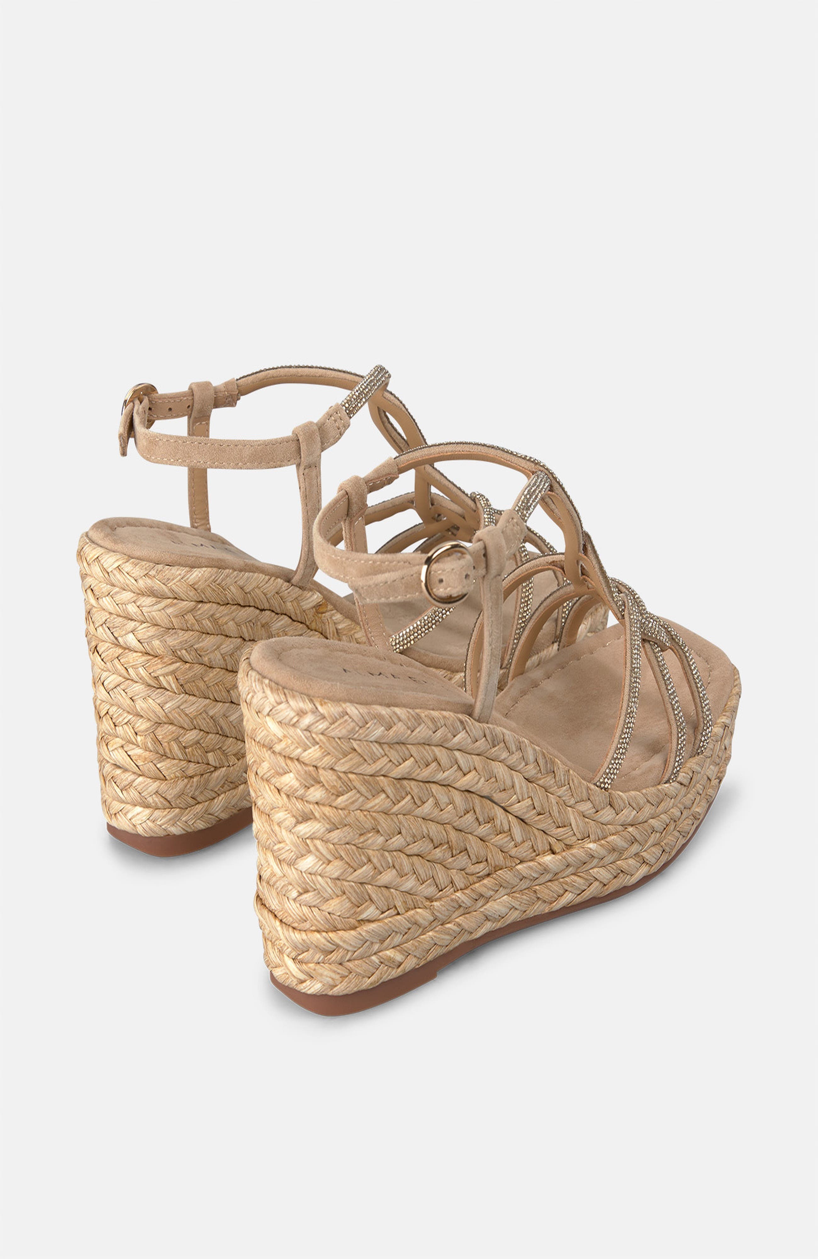 Alma en Pena Wedge Interlaced Strips, Alternate, color, Beige