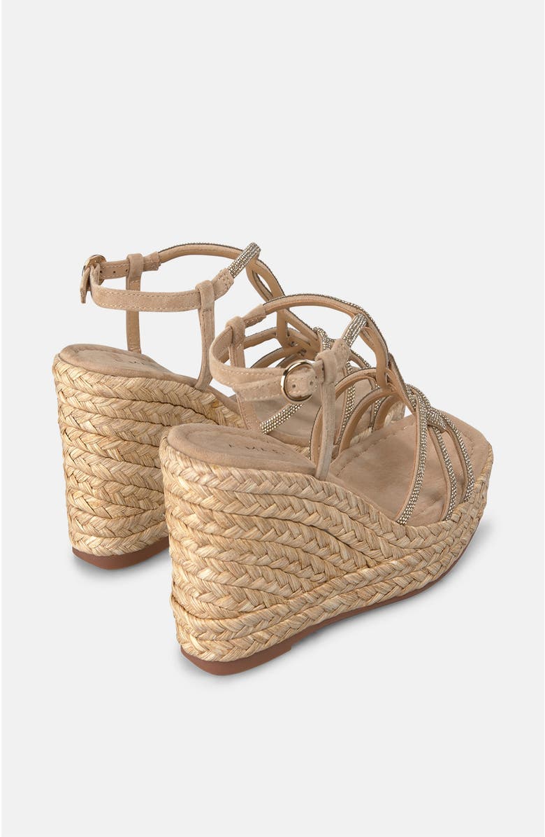 Alma en Pena Wedge Interlaced Strips, Alternate, color, Beige