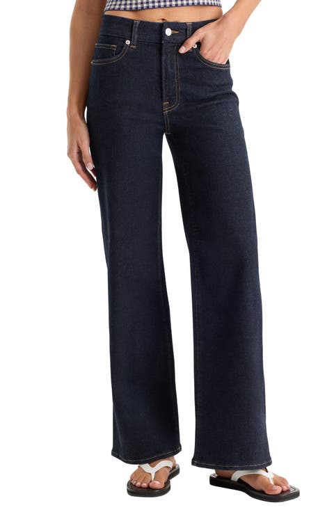 Always Fits Slim Palazzo High Waist Wide Leg Jeans