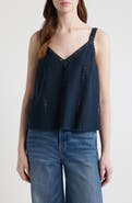 rag & bone Aubrey Grommet Trim Linen & Cotton Camisole