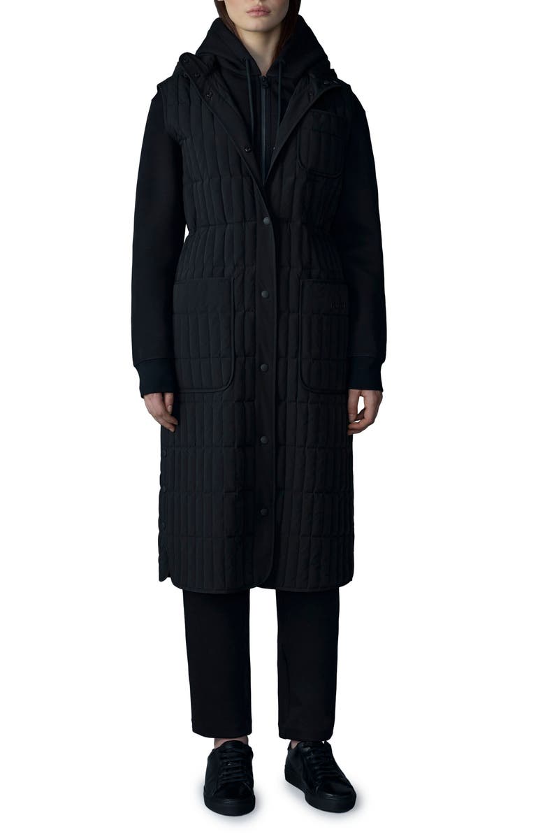 Mackage Makana Down Long Vest with Hood, Main, color, 