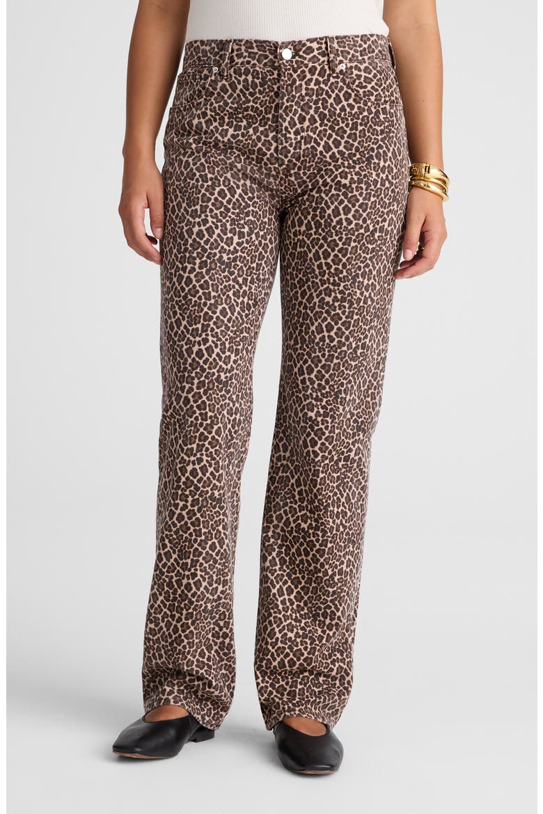 Longline Straight Leg Jeans, Alternate, color, DARK MOCHA