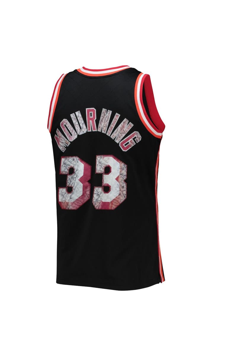 Mitchell & Ness Men's Mitchell & Ness Alonzo Mourning Black Miami Heat 1996/97 Hardwood Classics NBA 75th Anniversary Diamond Swingman Jersey, Alternate, color, 