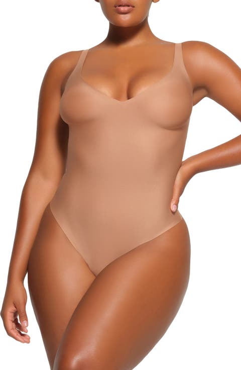 Unlined Plunge Thong Bodysuit (Regular & Plus)