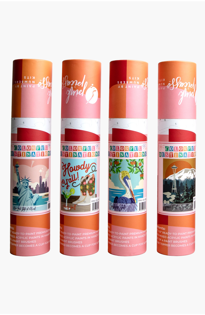 Pink Picasso Kits Howdy Y'all Paint-by-Numbers Kit, Alternate, color, Orange / Brown