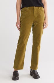 Eileen Fisher Corduroy High Waist Straight Leg Pants