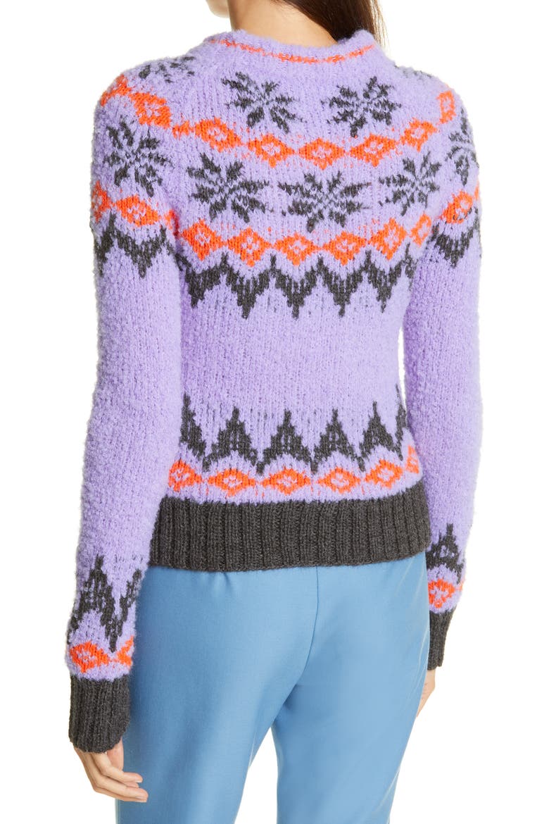 Hand Knit Lopi Alpaca Blend Sweater, Alternate, color, VIOLET