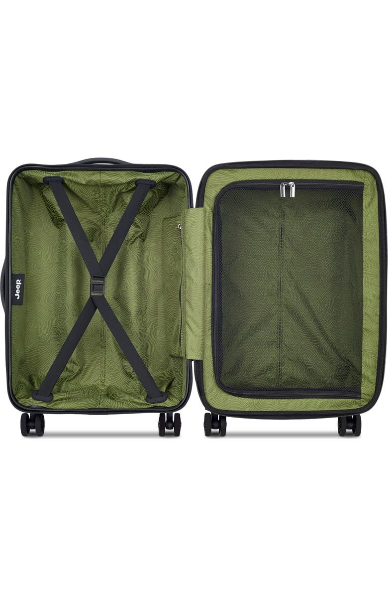 JEEP JH004C Carry-On 20 Inch Hardside Expandable Luggage with Spinner Wheels, Alternate, color, Beige