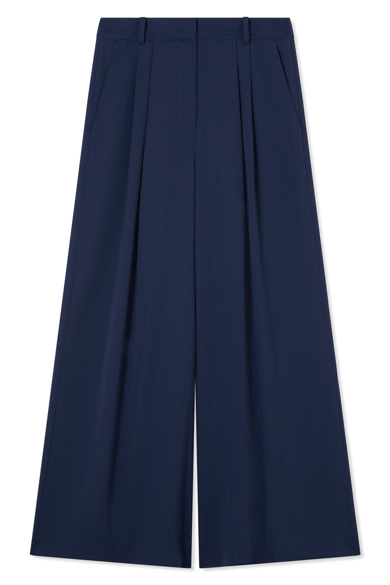Sykes Pleated Wide Leg Pants, Alternate, color, NAVY