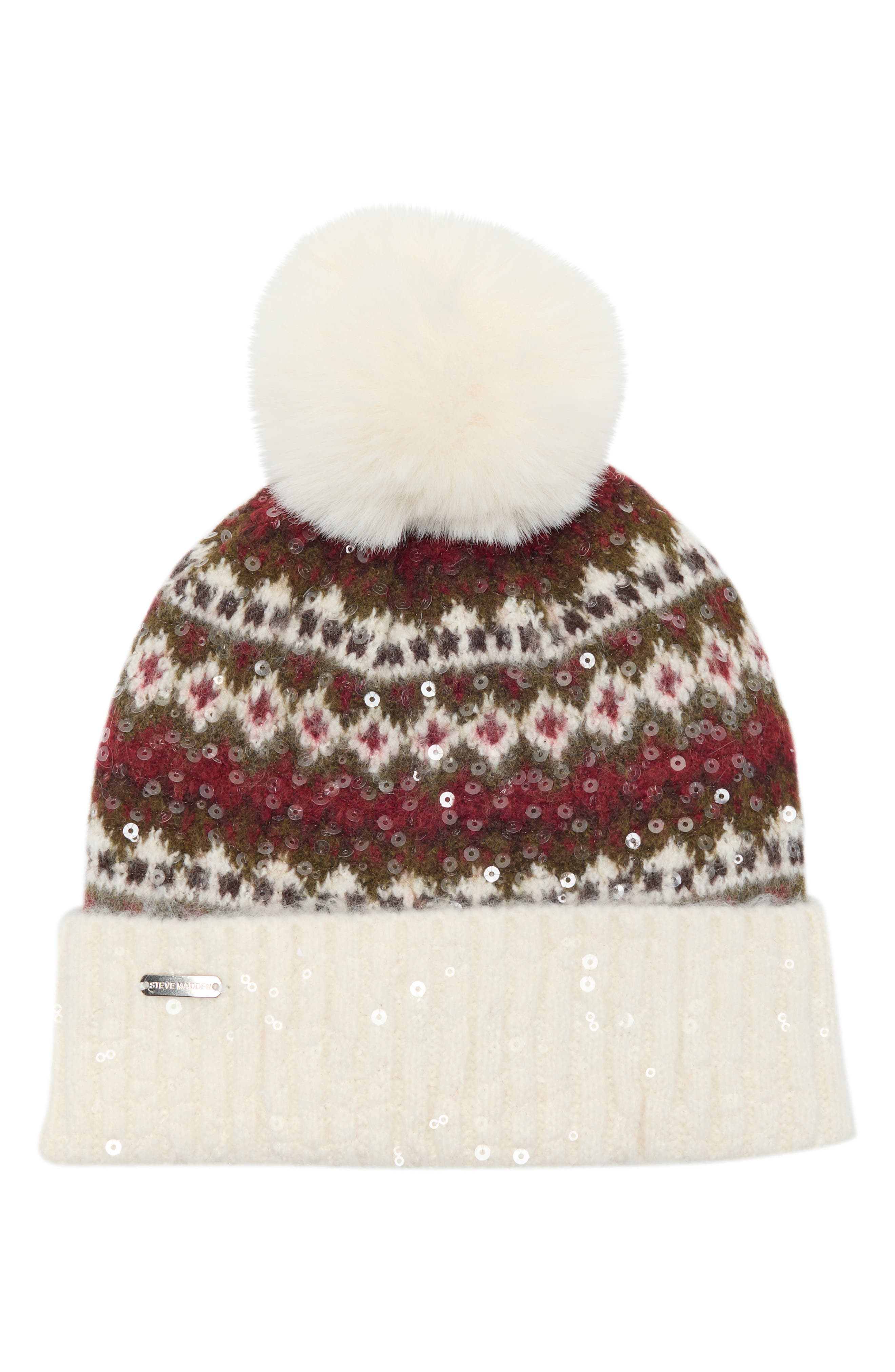 Fair Isle Sequin Beanie