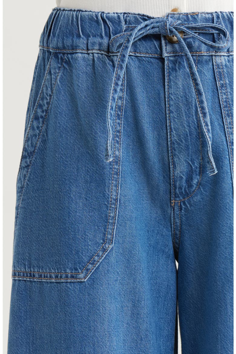 Rumi Wide Leg Drawstring Jeans, Alternate, color, NIMES