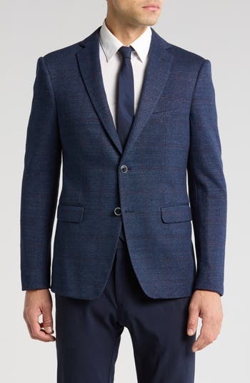 John Varvatos Star Usa Solid Cotton & Linen Sport Coat In Navy