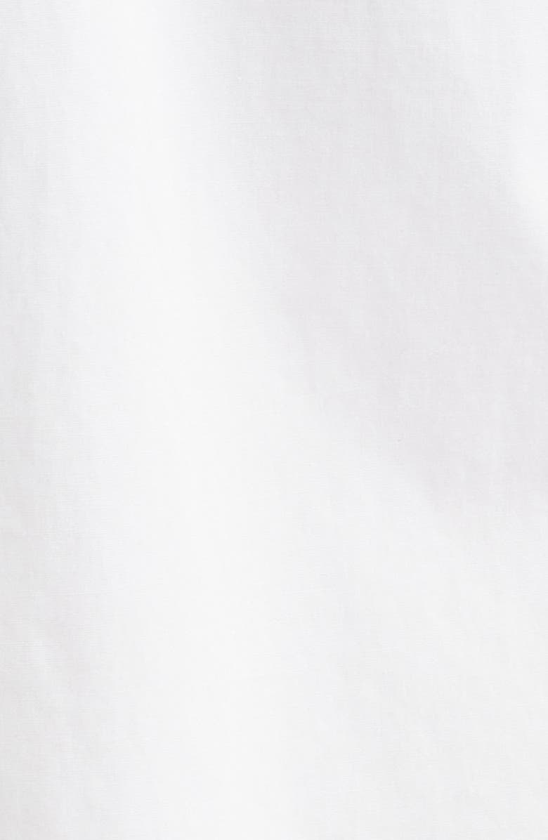 Open Edit Oversize Solid Stretch Cotton Button-Up Shirt, Alternate, color, White