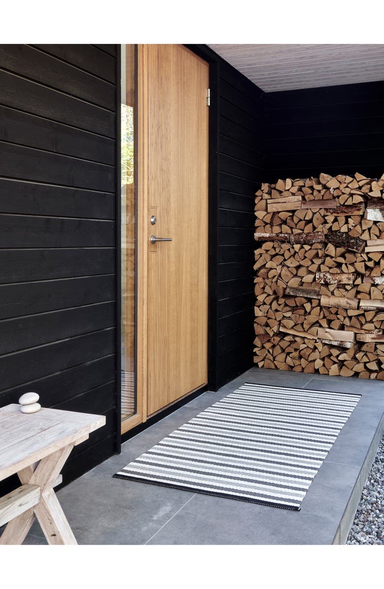 PAPPELINA Teo Stripe Woven Indoor/Outdoor Rug, Alternate, color, Grey Tones