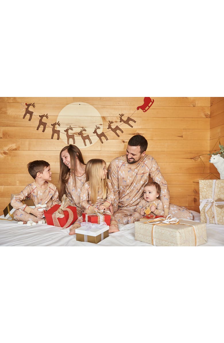 Deux par Deux Women's Two Piece Family Christmas Pajama Set, Alternate, color,