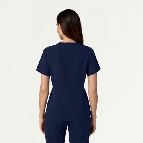 Jaanuu 2-pocket Tailored V-neck Scrub Top In Blue
