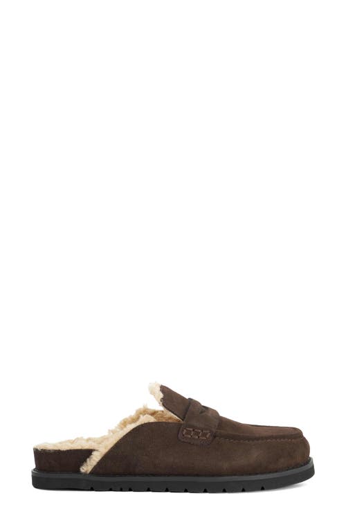 Dune London Goldy Faux Shearling Mule In Brown