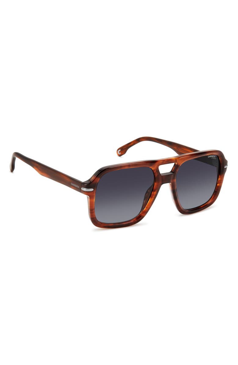 Carrera Eyewear 55mm Navigator Sunglasses, Alternate, color, Brown Horn