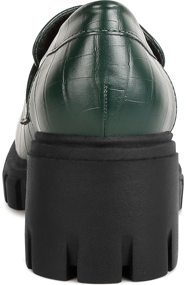 LONDON RAG Benz Croc Embossed Loafer Pump, Alternate, color, Dark Green