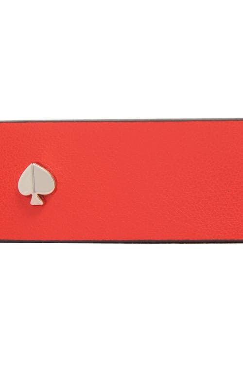 Kate Spade New York Spade Stud Leather Belt In Maraschino