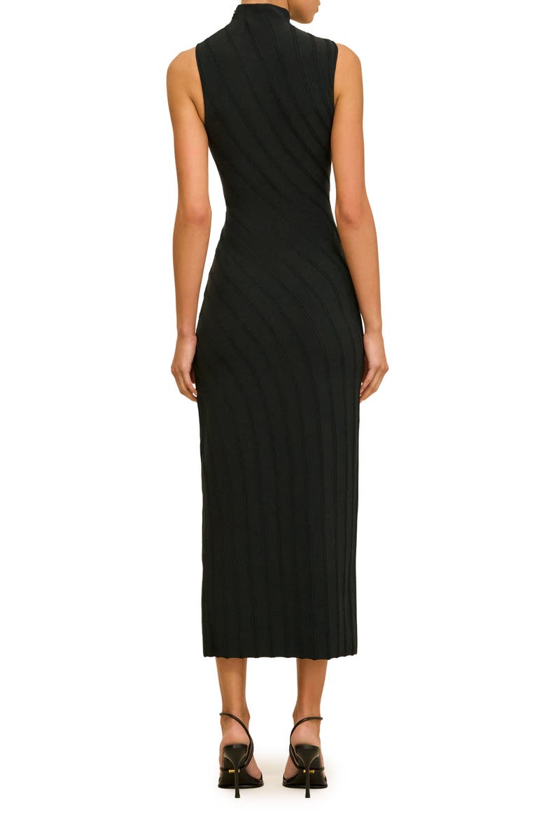 Jessica Sleeveless Midi Dress, Alternate, color, BLACK