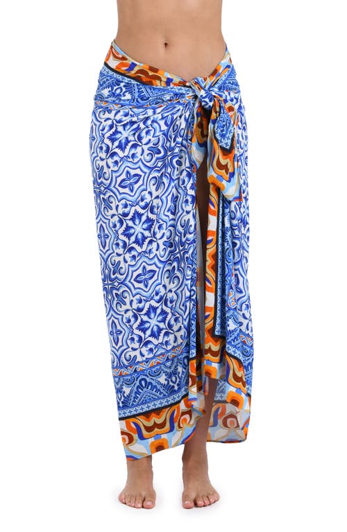 La Blanca Alboran Cover-Up Pareo<br> in Blue 