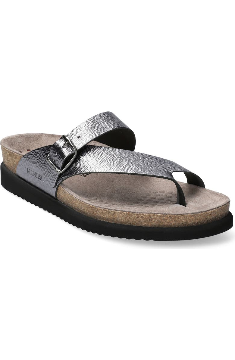 Mephisto Helen Toe Loop Sandal, Main, color, Grey Odysee