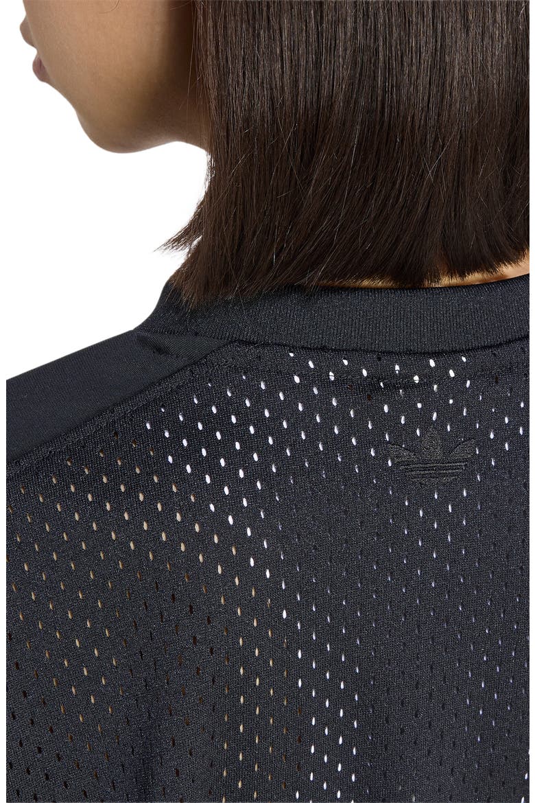 Mesh Cropped Hockey Jersey, Alternate, color, BLACK